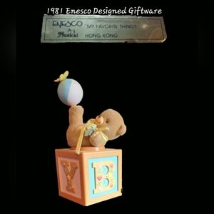 1981 Enesco "My Favorite Things" wind up music box - Enesco designed giftware